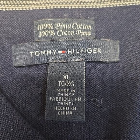 Tommy Hilfiger Anchor Cardigan Sweater Womens Size XL Blue Nautical Novelty Pima - Picture 7 of 9